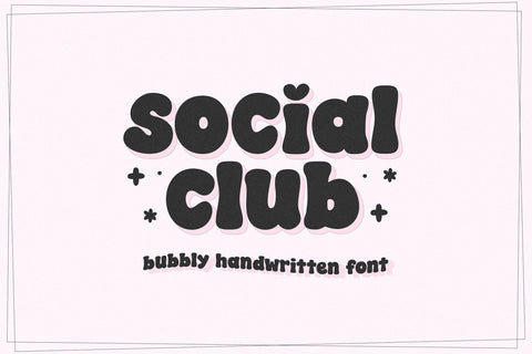 Social Club - Cute Bubbly Font Font KA Designs 