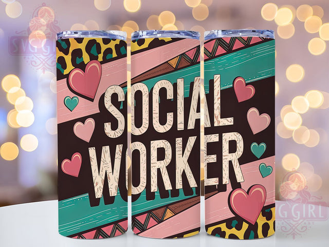 Social Worker Inspirational Tumbler, Inspirational Tumbler Design, 20oz Skinny Tumbler, Sublimation Design, Social Work Gift, Positive Affirmation Tumbler, Social Worker Appreciation Sublimation SvggirlplusArt 