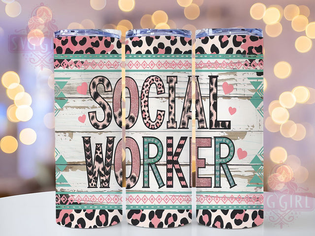 Social Worker Inspirational Tumbler, Inspirational Tumbler Design, 20oz Skinny Tumbler, Sublimation Design, Social Work Gift, Positive Affirmation Tumbler, Social Worker Appreciation Sublimation SvggirlplusArt 