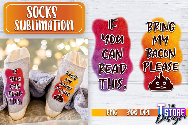 Socks Sublimation | Funny Socks PNG | Fun Sublimation Design | PNG File v.1 Sublimation The T Store Design 