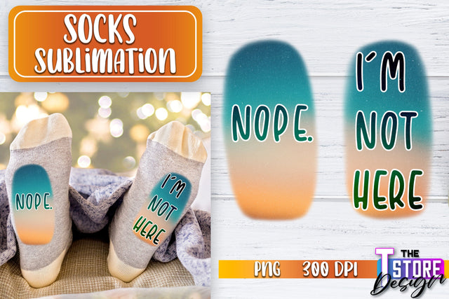 Socks Sublimation | Funny Socks PNG | Fun Sublimation Design | PNG File v.1 Sublimation The T Store Design 