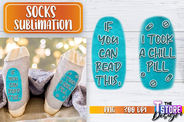 Socks Sublimation | Funny Socks PNG | Fun Sublimation Design | PNG File v.1 Sublimation The T Store Design 