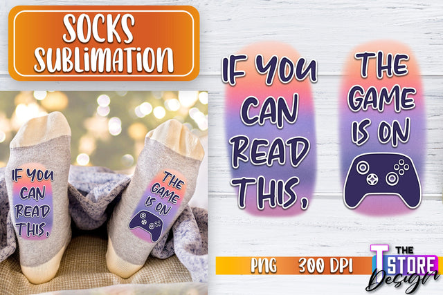 Socks Sublimation | Funny Socks PNG | Fun Sublimation Design | PNG File v.1 Sublimation The T Store Design 
