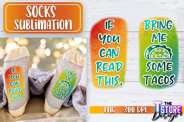 Socks Sublimation | Funny Socks PNG | Fun Sublimation Design | PNG File v.1 Sublimation The T Store Design 