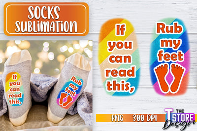 Socks Sublimation | Funny Socks PNG | Fun Sublimation Design | PNG File v.1 Sublimation The T Store Design 