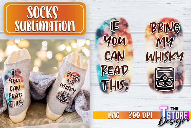 Socks Sublimation | Funny Socks PNG | Fun Sublimation Design | PNG File v.1 Sublimation The T Store Design 