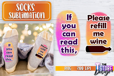 Socks Sublimation | Funny Socks PNG | Fun Sublimation Design | PNG File v.1 Sublimation The T Store Design 