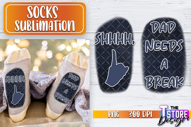 Socks Sublimation | Funny Socks PNG | Fun Sublimation Design | PNG File v.1 Sublimation The T Store Design 