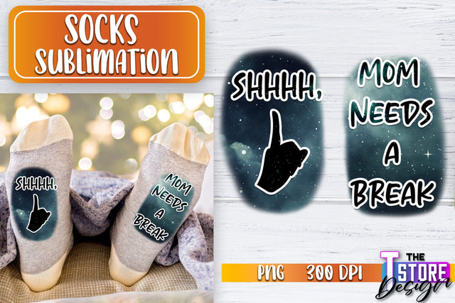 Socks Sublimation | Funny Socks PNG | Fun Sublimation Design | PNG File v.1 Sublimation The T Store Design 