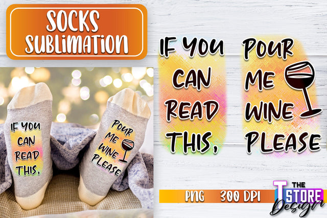 Socks Sublimation | Funny Socks PNG | Fun Sublimation Design | PNG File v.1 Sublimation The T Store Design 