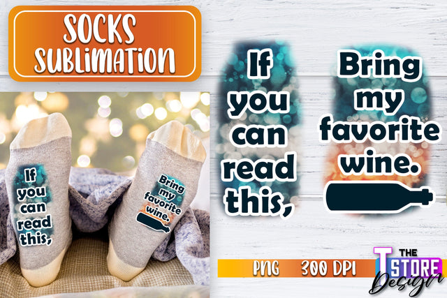 Socks Sublimation | Funny Socks PNG | Fun Sublimation Design | PNG File v.1 Sublimation The T Store Design 