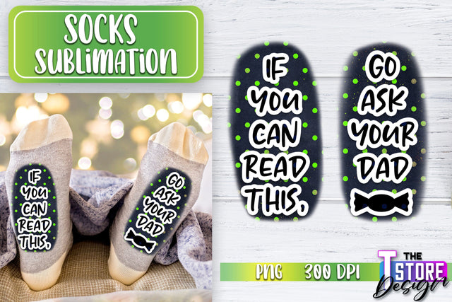 Socks Sublimation | Funny Socks PNG | Fun Sublimation Design | PNG File v.2 Sublimation The T Store Design 