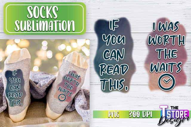 Socks Sublimation | Funny Socks PNG | Fun Sublimation Design | PNG File v.2 Sublimation The T Store Design 