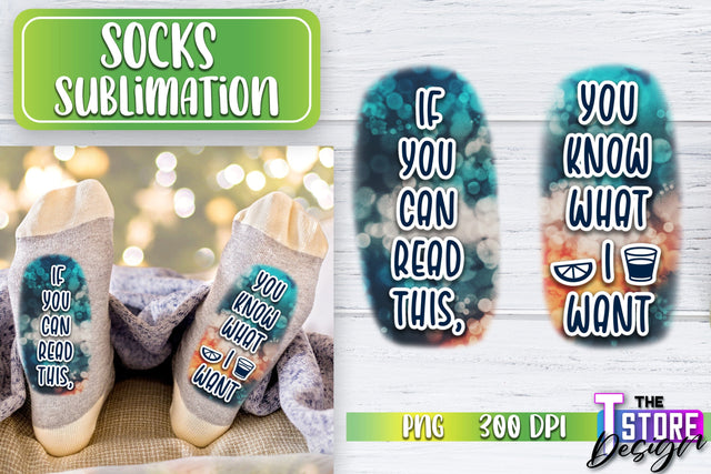 Socks Sublimation | Funny Socks PNG | Fun Sublimation Design | PNG File v.2 Sublimation The T Store Design 