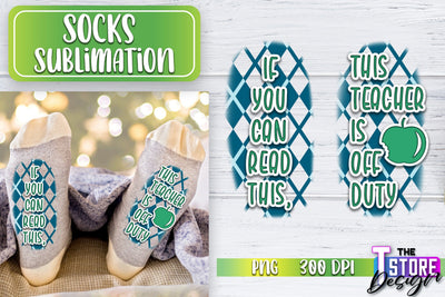Socks Sublimation | Funny Socks PNG | Fun Sublimation Design | PNG File v.2 Sublimation The T Store Design 