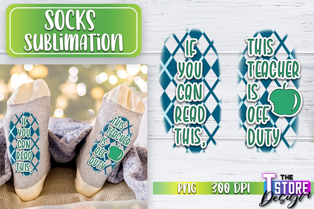 Socks Sublimation | Funny Socks PNG | Fun Sublimation Design | PNG File v.2 Sublimation The T Store Design 