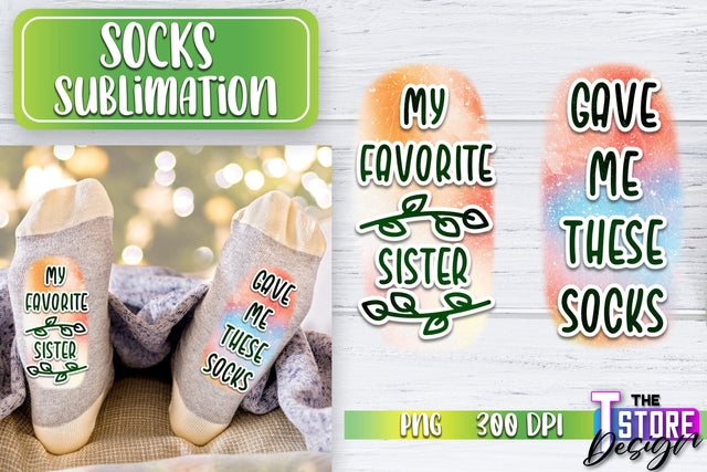 Socks Sublimation | Funny Socks PNG | Fun Sublimation Design | PNG File v.2 Sublimation The T Store Design 