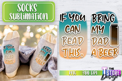 Socks Sublimation | Funny Socks PNG | Fun Sublimation Design | PNG File v.2 Sublimation The T Store Design 