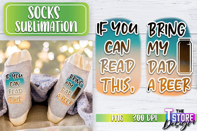 Socks Sublimation | Funny Socks PNG | Fun Sublimation Design | PNG File v.2 Sublimation The T Store Design 