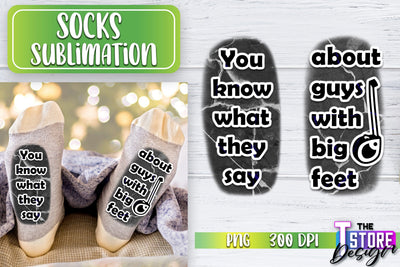 Socks Sublimation | Funny Socks PNG | Fun Sublimation Design | PNG File v.2 Sublimation The T Store Design 