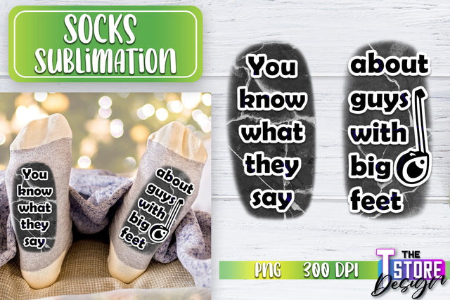 Socks Sublimation | Funny Socks PNG | Fun Sublimation Design | PNG File v.2 Sublimation The T Store Design 