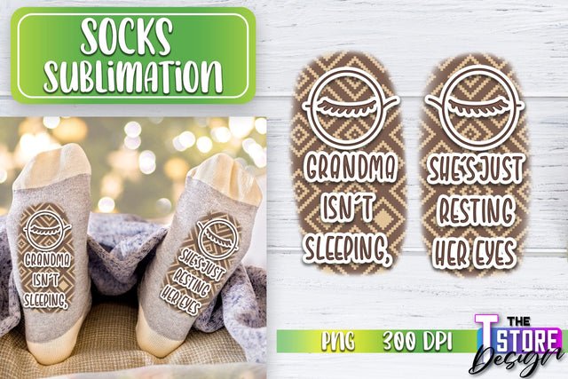 Socks Sublimation | Funny Socks PNG | Fun Sublimation Design | PNG File v.2 Sublimation The T Store Design 