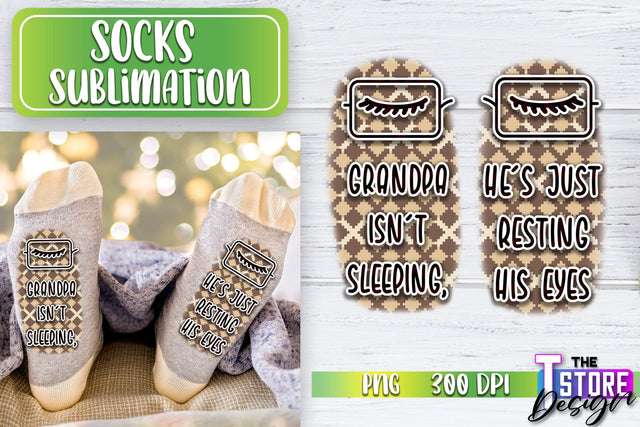 Socks Sublimation | Funny Socks PNG | Fun Sublimation Design | PNG File v.2 Sublimation The T Store Design 