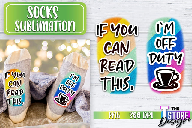 Socks Sublimation | Funny Socks PNG | Fun Sublimation Design | PNG File v.2 Sublimation The T Store Design 