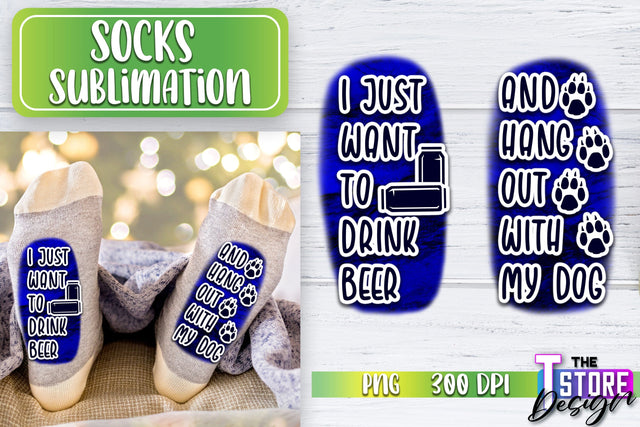 Socks Sublimation | Funny Socks PNG | Fun Sublimation Design | PNG File v.2 Sublimation The T Store Design 