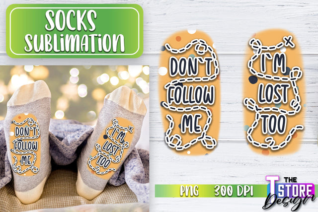 Socks Sublimation | Funny Socks PNG | Fun Sublimation Design | PNG File v.2 Sublimation The T Store Design 