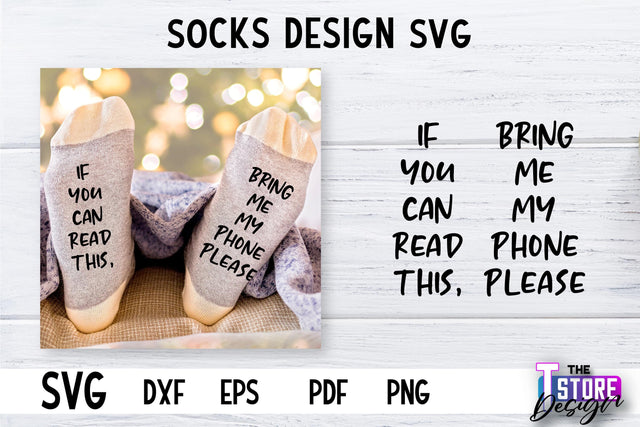 Socks SVG Design | Funny Quotes SVG Design | Sarcastic Quotes SVG v.1 SVG The T Store Design 