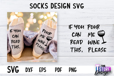 Socks SVG Design | Funny Quotes SVG Design | Sarcastic Quotes SVG v.1 SVG The T Store Design 