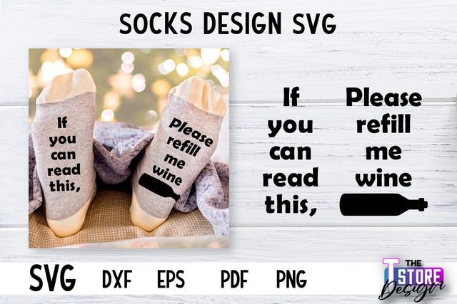 Socks SVG Design | Funny Quotes SVG Design | Sarcastic Quotes SVG v.1 SVG The T Store Design 