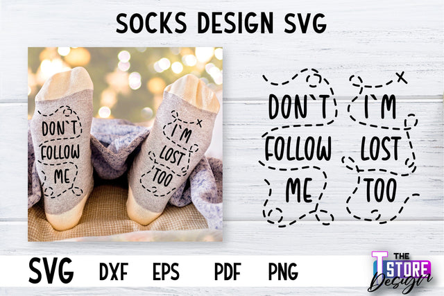 Socks SVG Design | Funny Quotes SVG Design | Sarcastic Quotes SVG v.2 SVG The T Store Design 