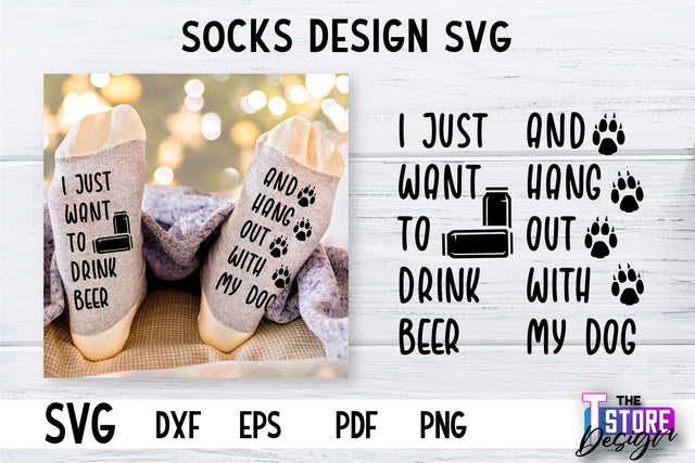Socks SVG Design | Funny Quotes SVG Design | Sarcastic Quotes SVG v.2 SVG The T Store Design 