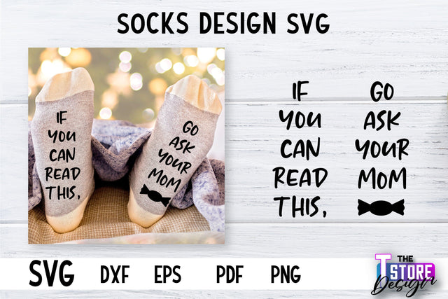 Socks SVG Design | Funny Quotes SVG Design | Sarcastic Quotes SVG v.2 SVG The T Store Design 