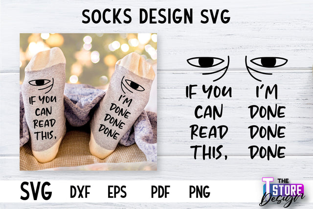 Socks SVG Design | Funny Quotes SVG Design | Sarcastic Quotes SVG v.2 SVG The T Store Design 