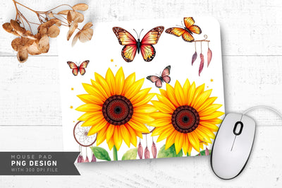 Soft Butterfly Whimsy Mousepad Design Sublimation Regulrcrative 