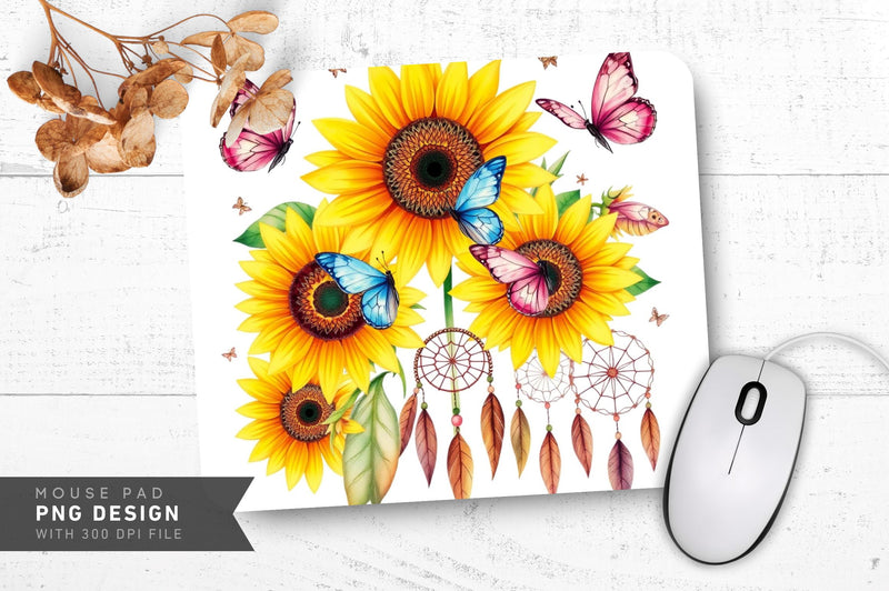Soft Butterfly Whimsy Mousepad PNG Sublimation Regulrcrative 