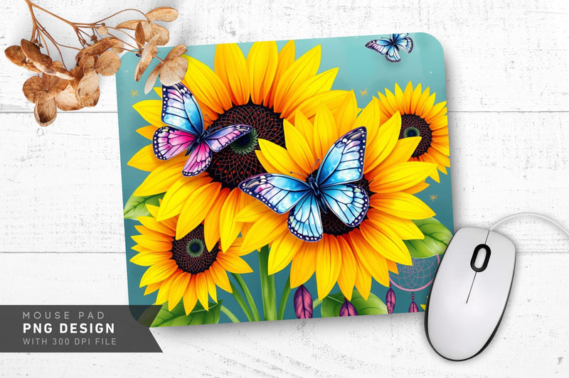 Soft Butterfly Whimsy Mousepad Sublimation Regulrcrative 