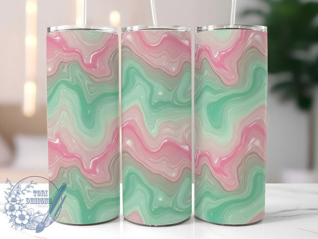 Soft & Elegant Pastel Marble Tumbler, Green Marble Sublimation, Pastel Tumbler Wrap, Sage Pink Marble Design, 20oz Marble Wrap, Aesthetic Tumbler Template, DIY Marble Tumbler Design Sublimation ToriDesigns 