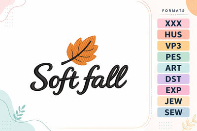 Soft Fall Autumn Embroidery Design Embroidery/Applique DESIGNS sg embroidery 