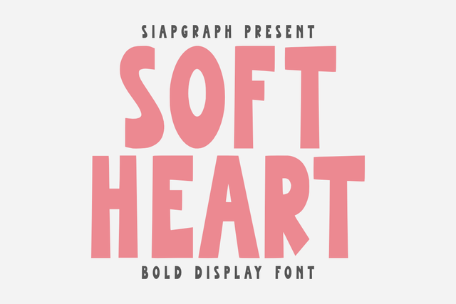 Soft Heart - Bold Quirky Font Font Masyafi Studio 