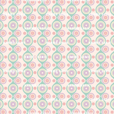 Soft Pastel Coloured Mid Century 70s Pattern Digital Paper Digital Pattern Karma Genie Graphics 