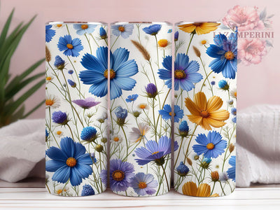 Soft Pastel Wildflower Tumbler, Seamless Floral Tumbler, Stylish 20oz Wrap, Sublimation Design, Trendy Gift Idea, Soft Pastel Wrap, Botanical Pattern Tumbler Sublimation Li Zamperini 