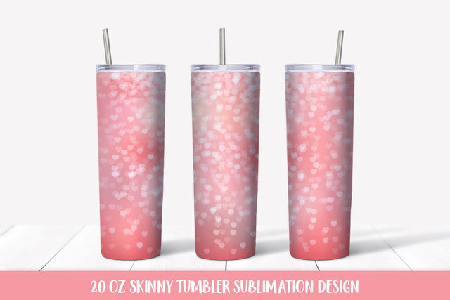 Soft pink hearts tumbler sublimation wrap. Valentine tumbler Sublimation LaBelezoka 