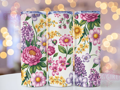 Soft Watercolor Wildflower Tumbler, Spring Wildflower Tumbler, Artistic Flower Wrap, Soft Watercolor Wrap, Elegant Wildflower Wrap, Sublimation Design, Trendy Gift Idea Sublimation SvggirlplusArt 