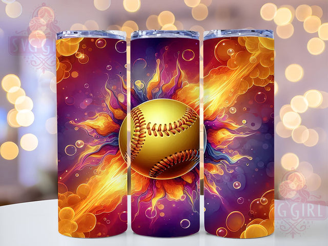 Softball 20oz Tumbler Wrap Sublimation Design, Straight Tapered Tumbler Wrap, Sports Team Tumbler Png, Instant Digital Download Sublimation SvggirlplusArt 