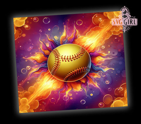 Softball 20oz Tumbler Wrap Sublimation Design, Straight Tapered Tumbler Wrap, Sports Team Tumbler Png, Instant Digital Download Sublimation SvggirlplusArt 