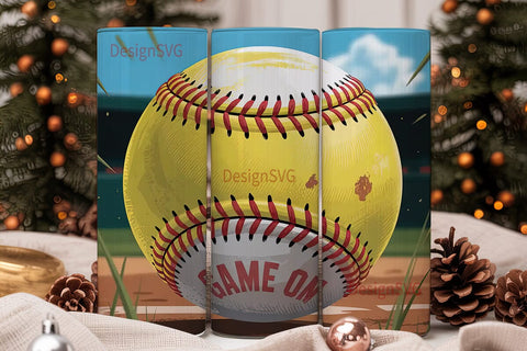Softball 20oz Tumbler Wrap Sublimation DesignSVG 